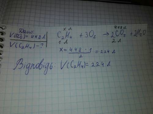 ☂☒при сжигании этилена образовалось 448 литров углекислого газа(н. объем сгоревшего газа. ☒☂