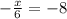 - \frac{x}{6} = - 8