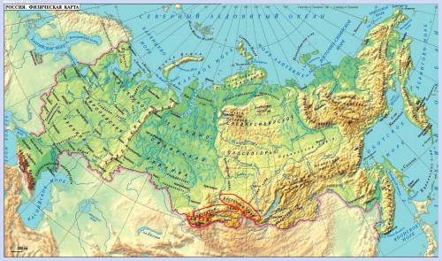 Где находится горы алтай саяны на конторной карте.рядом с чем? много .