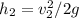 h_2=v_2^2/2g