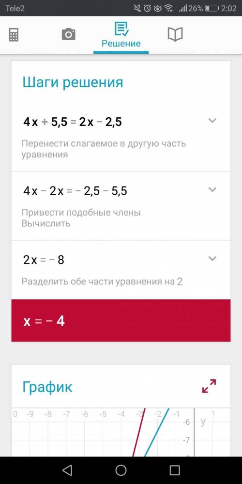 Решите уравнение: 1/5x=5; b) 3x-11,4=0; в) 4x+5,5=2x-2,5; 2x-(6x+1)=9;