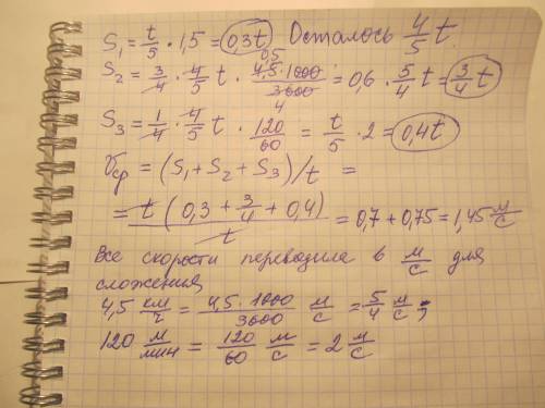 Рано утром девочка наташа пошла в школу. пятую часть времени своего движения она шла со скоростью 1.