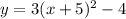 y = 3(x + 5) ^{2} - 4