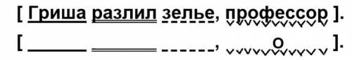 Гриша разлил зелье, профессор? составить схему предложения.