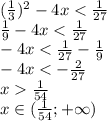 (\frac{1}{3})^{2}-4x