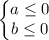 \left\{\begin{matrix}a\leq0\\b\leq0\end{matrix}\right.