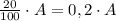 \frac{20}{100}\cdot A=0,2\cdot A