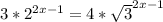 3*2^{2x-1}=4*\sqrt{3}^{2x-1}