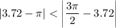 |3.72-\pi|