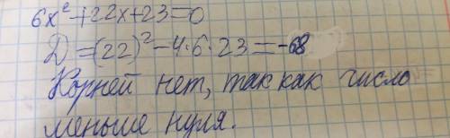 6x^2+22x+23 решать через дискреминант