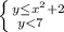 \left \{ {{y\leq x^2+2} \atop {y