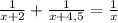 \frac{1}{x+2}+\frac{1}{x+4,5}=\frac{1}{x}