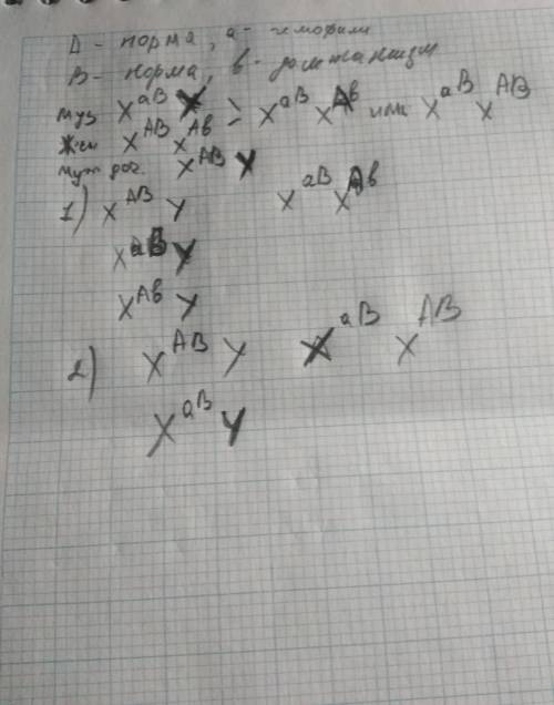 Рецессивные гены, кодирующие признаки гемофилии и дальтонизма сцепленны с х хромосомой. мужчина боль