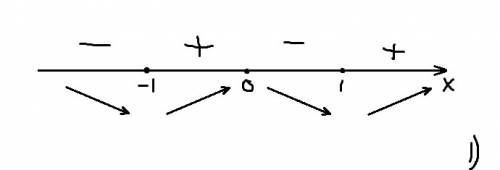 Найдите промежутки возрастания и убывания функции: 1) f{x)=x⁴-2x² 2) f{x)=sinx