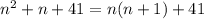 n^2+n+41=n(n+1)+41