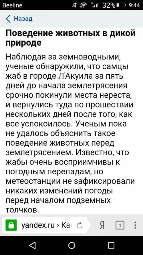 Как реагируют животные на землетрясения?