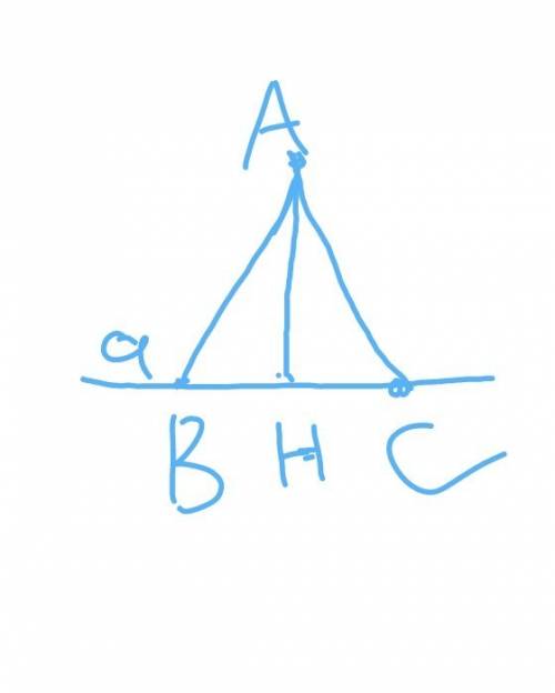 Из точки а, не лежащей на прямой a. провели перпендикуляр ah к прямой a и отложили на прямой а равны
