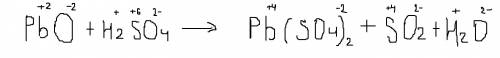 Расставить степени окисления: pbo+h2so4-pb(so4)2+so2+h2o