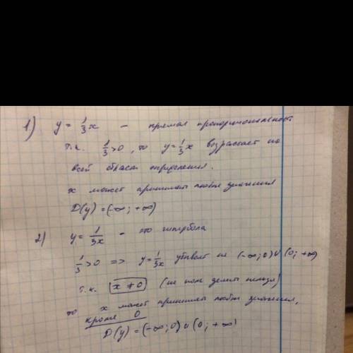 Найдите область определения функции y=1/3*x