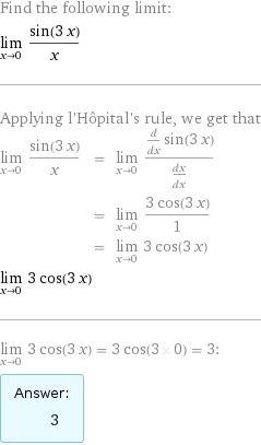 Вычислить пределы lim х²-5х³/х-2х²+6х³ x-∞ lim sin3х/х х-0 lim (х/х-3)в степени х х-∞