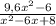 \frac{9,6x^{2}-6} {x^{2}-6x+8}