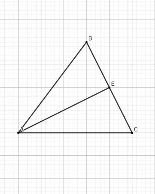 Втреугольнике abc проведена медиана ae. найдите bc, если известно что ab=23,8 см, ac=21,1 см, ec=16,