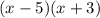 (x-5)(x+3)