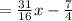 = \frac{31}{16} x - \frac{7}{4}