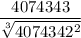 \dfrac{4074343}{\sqrt[3]{4074342^2}}