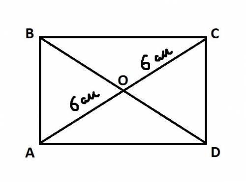 Abcd прямоугольник ac=12 см. cd = 8 найдите периметр треугольника aob , где о- точка пересечения диа