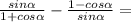 \frac{sin\alpha}{1+cos\alpha}- \frac{1-cos\alpha}{sin\alpha}=