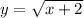 y=\sqrt{x+2}