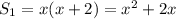 S_{1} =x(x+2)=x^2+2x\\