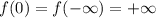 f(0)=f(-\infty)=+\infty