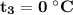 \bf t_3 = 0\; ^{\circ}C