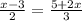 \frac{x - 3}{2 } = \frac{5 + 2x}{3}