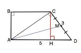 Втрапеции, abcd, угол, a, равен, 90, градусов, боковая, сторона, cd, перпендикулярна диагонали, ac.