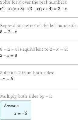 Нужно решение, ! 20 ! (5+x)(4-+x)(3-x)=2-x x=?