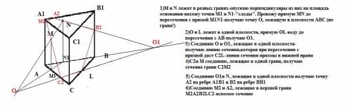 Умоляю, , решите. побудувати переріз трикутної призми авса1в1с1 площиною, що проходить через точки м