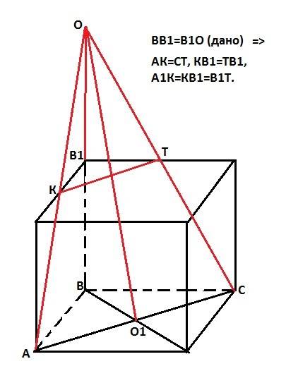 Abcda1b1c1d1 — куб. четырехугольник aktc— сечение куба плоскостью, проходящей через вершины а, с и т