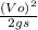 \frac{(Vo)^2}{2gs}