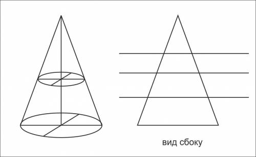 Скопируйте конус и нанесите на его изображение какое-нибудь сечение, имеющее форму окружности