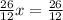 \frac{26}{12}x = \frac{26}{12}