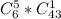 C_{6}^5*C_{43}^1