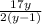 \frac{17y}{2(y - 1)}