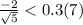 \frac{ - 2}{ \sqrt{5} } < 0.3(7)