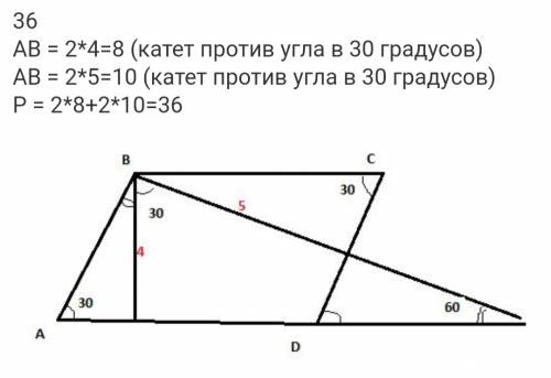 Угол между высотами параллелограмма, которые равны 4 см и 5 см , составляет 30°. найдите периметр па