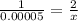 \frac{1}{0.00005} = \frac{2}{x}