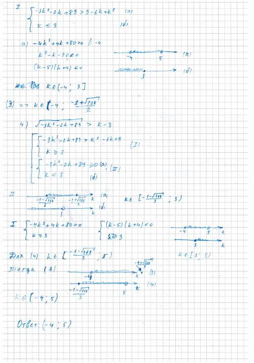 X^2-(k+1)x+k^2+k-22=0x1> 2 и x2< 2 ķ=? . никак не могу решать. вообще не получается