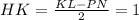 HK=\frac{KL-PN}{2}=1